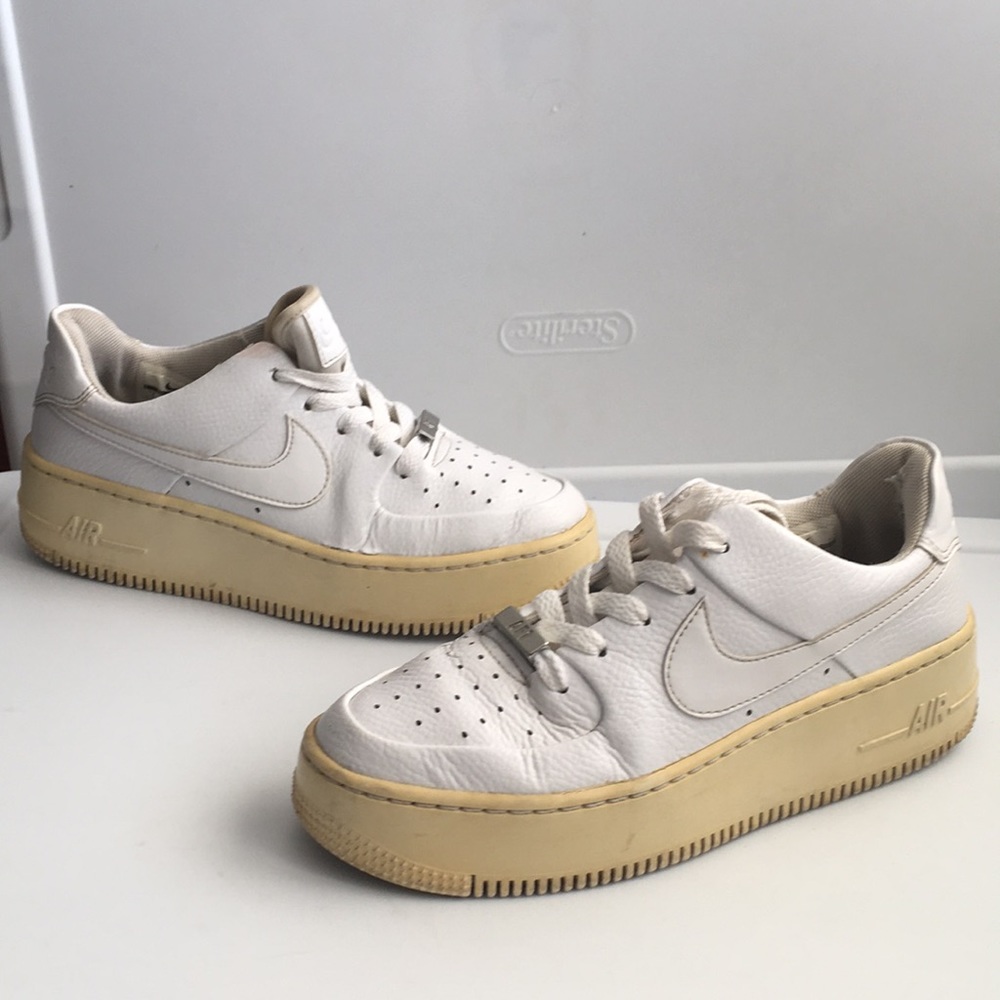 Nike AF-1 AIR leather classic platform sneakers